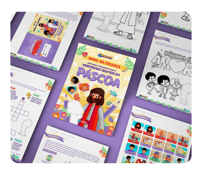 Cena do livro Personalizado do livro A Verdadeira Surpresa de Páscoa