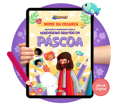 Cena do livro Personalizado do livro A Verdadeira Surpresa de Páscoa