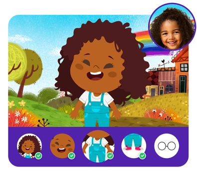 Personalização do protagonista na história personalizada do Dentro da História