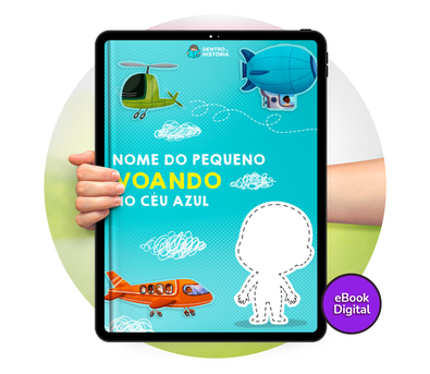 Cena do livro Personalizado do livro Voando pelo Céu Azul