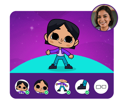 Personalização do protagonista na história personalizada do Dentro da História