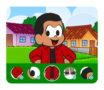 Personalização do protagonista na história personalizada do Turma da Mônica