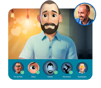 Personalização do protagonista na história personalizada do Datas Especiais Personalização do protagonista na história personalizada do Datas Especiais