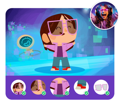 Personalização do protagonista na história personalizada do Dentro da História